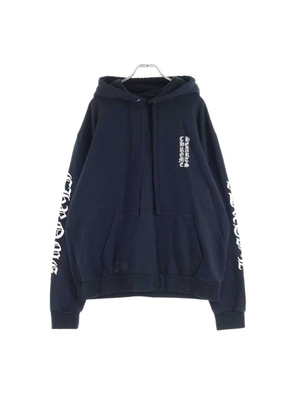 Chrome Hearts Vertical Logo Hoodie Arm Print Sweatshirt Pullover Black
